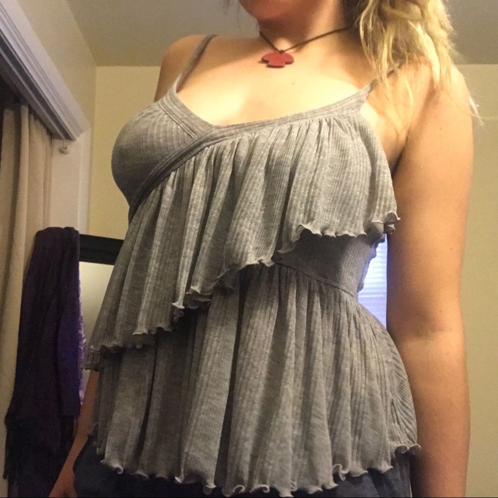 Free People Ruffle Tank NWOT